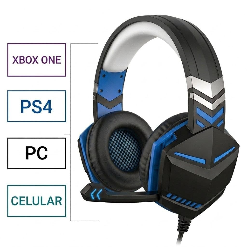 Headset Gamer Com Microfone P2 Compativel Com PC E PS4 Cor Aleatoria