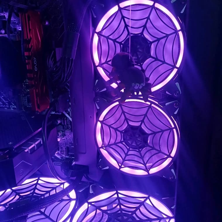 Grade Fan 120mm 140mm Teia de Aranha | Proteção Decorativa para Ventoinha de PC Gamer