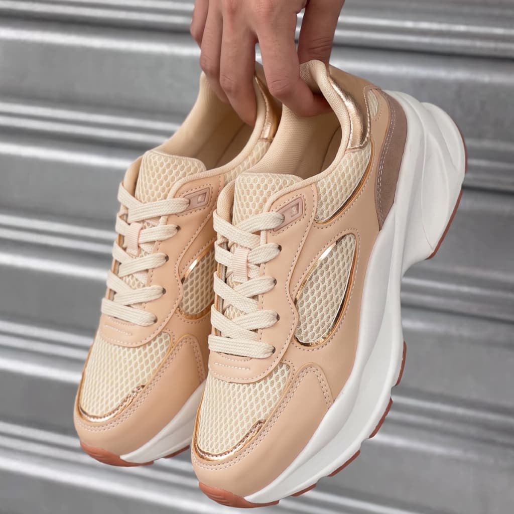 Tênis Casual Feminino Chunky Estilo Esportivo Moderno Elegante Antiderrapante