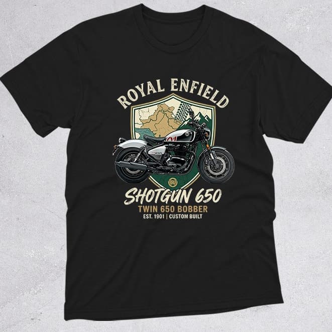 Camiseta Moto Royal Classica Shotgun 650 100% Algodão Unissex