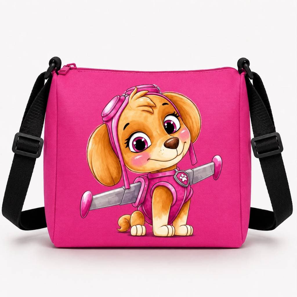 Mala de ombro infantil menina Skye patrulha canina