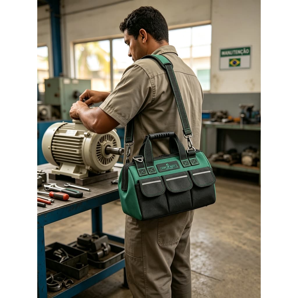 Bolsa De Ferramentas Profissional Multiuso Reforçada Impermeável Resistente A Água E Óleo Mecânico Eletricista