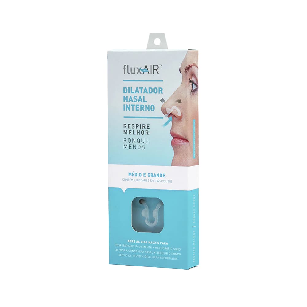 Dilatador Nasal Interno Respire Melhor - Flux Air 2 Unidade M e G