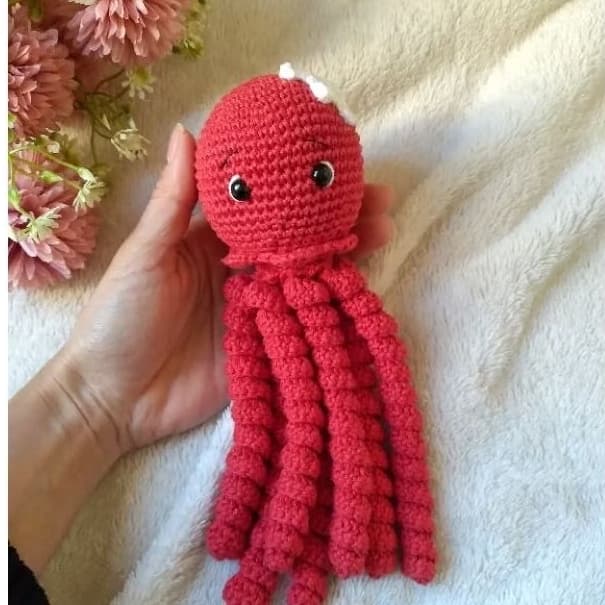 Polvo-Polvinho Amigurumi-bichinho de crochê-maternidade-recém nascido-amigurumi