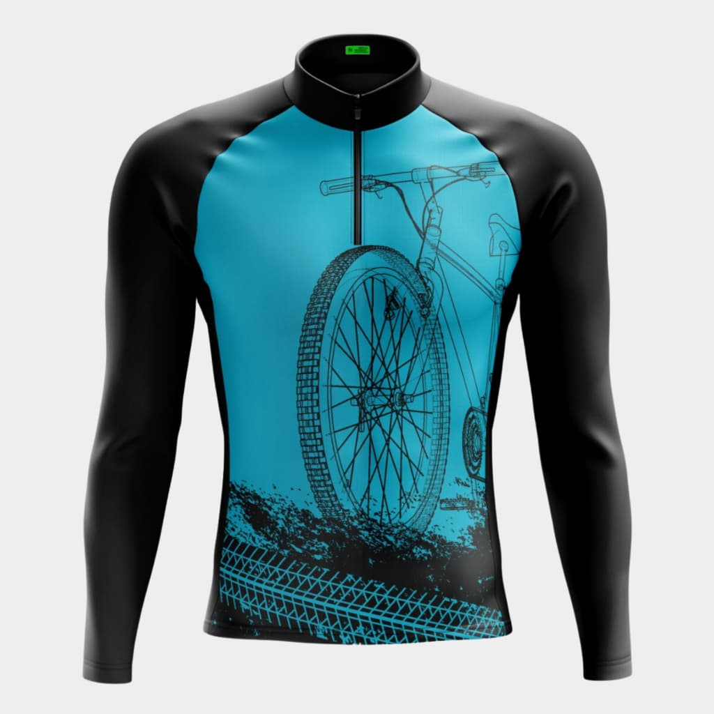 Camisa de Ciclismo Masculina Manga Longa Blusa Proteção Uv Roupa Bike Pedal