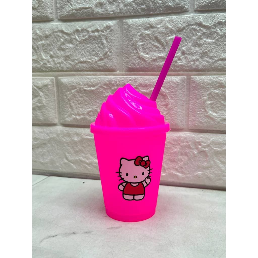 10 Copos 370ml Hello Kitty Personalizado com Adesivo DTF uv