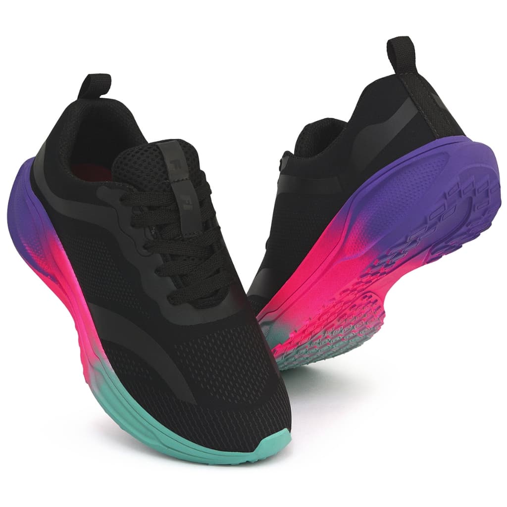 Tênis MV3 colorido Masculino Esportivo Academia Caminhada Corrida Confortável Leve Respirável