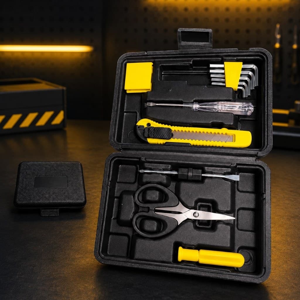 Kit 11 Ferramentas Manuais com Estojo Organizador, Presente Ideal Dia dos Pais