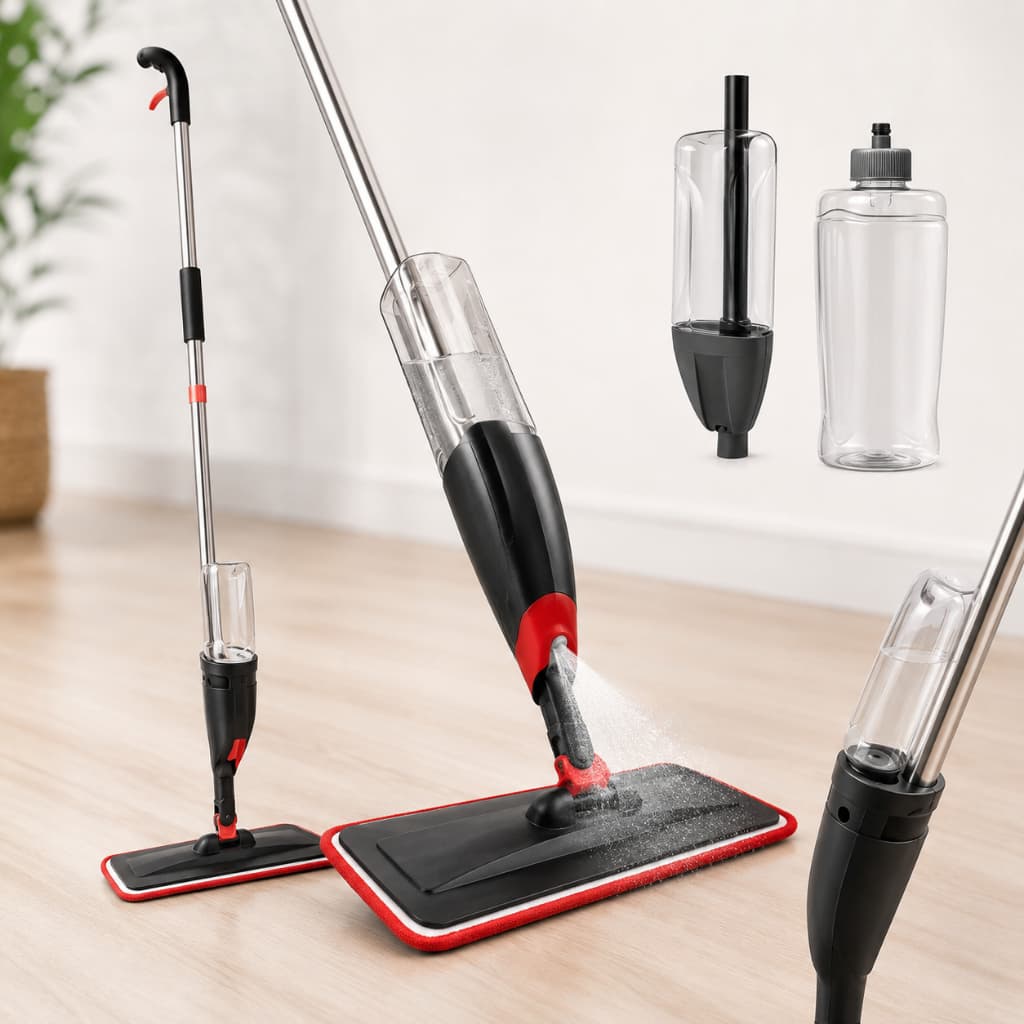 Mop Spray Powermaid com Cabo Inox e Microfibra Lavável