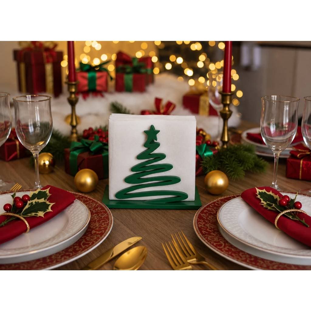 Suporte para Lenço de Papel Guardanapo de Natal