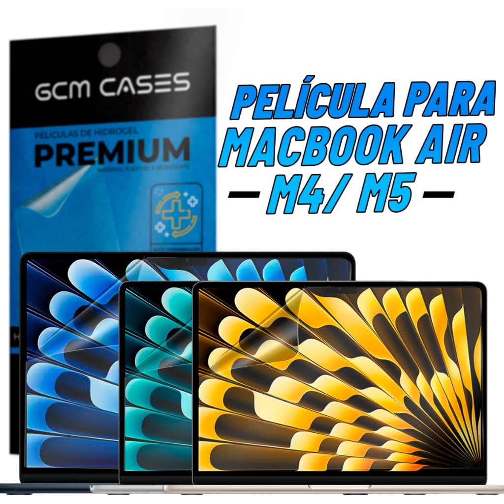 Película Hidrogel Invisível ou Fosca Para MacBook Air 13" M4 (2025) Premium GCM Cases