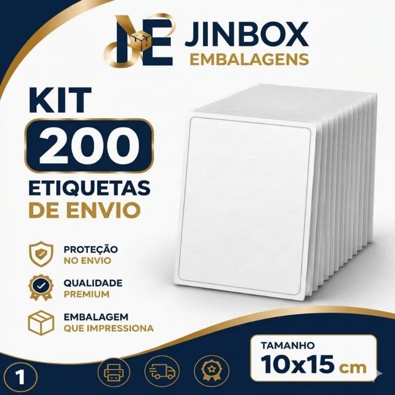 200 Etiquetas Térmicas Adesivas 10x15 para Envio | 100x150mm E-commerce