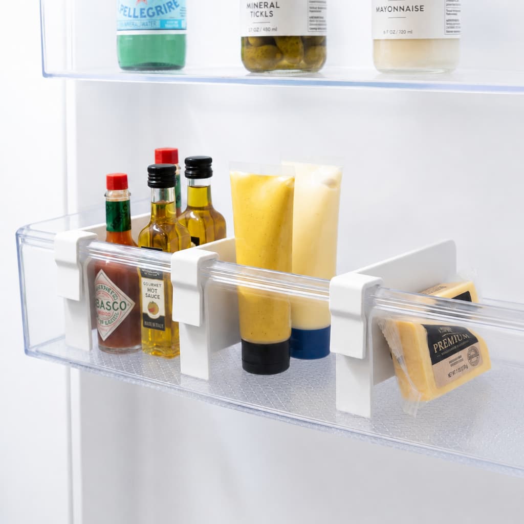 Kit 3 Divisores Organizadores Para Porta De Geladeira Pratic Branco