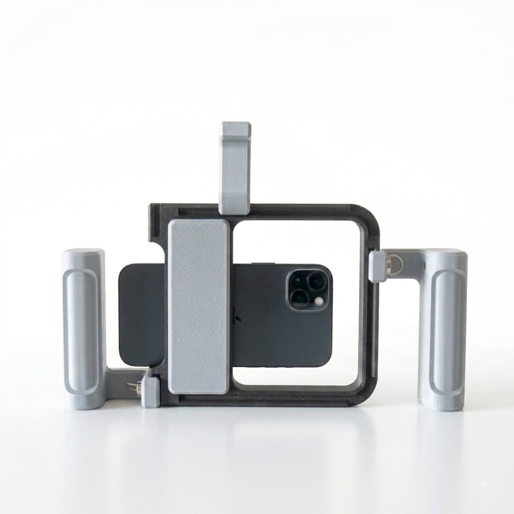 Suporte Gaiola Para Celular Cage Universal Gravação Vídeo Vlogging Setup 3D