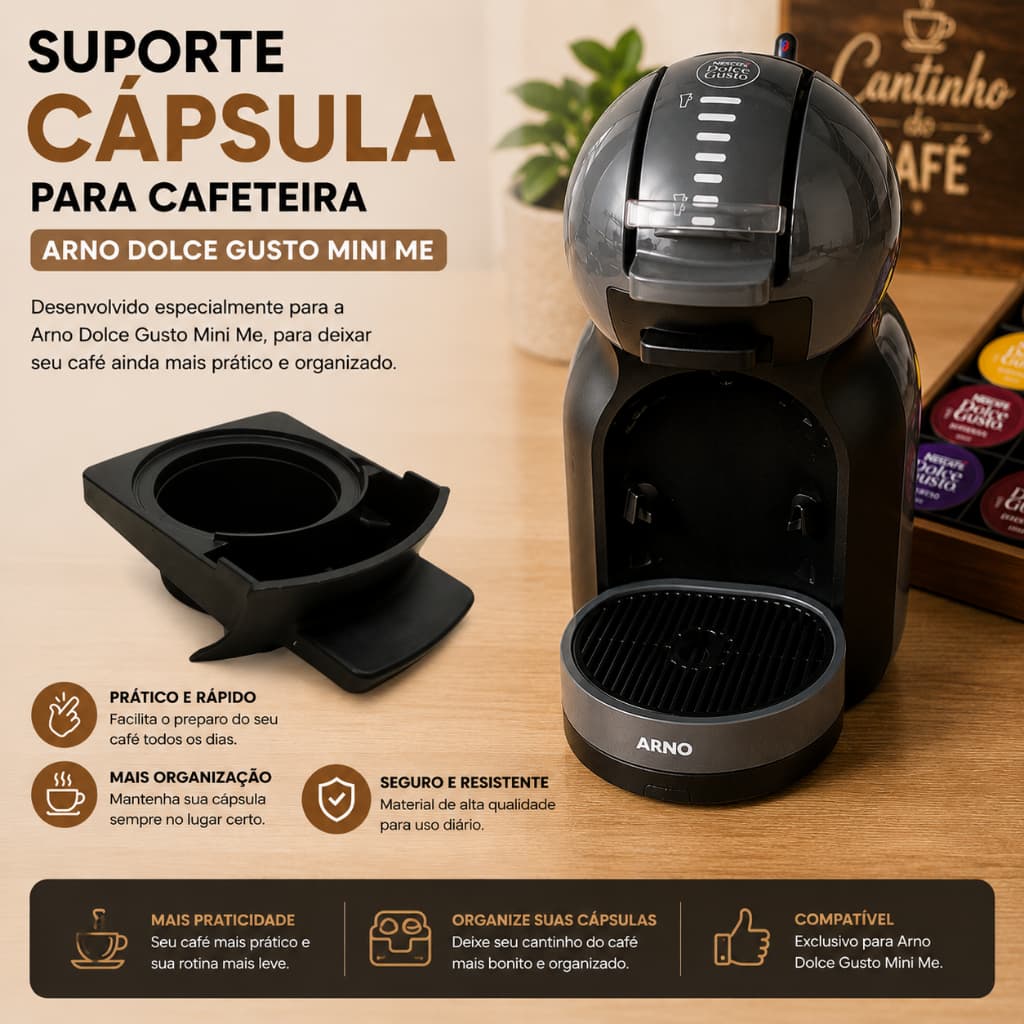 Suporte Cápsula p/ Cafeteira Arno Dolce Gusto Mini Me