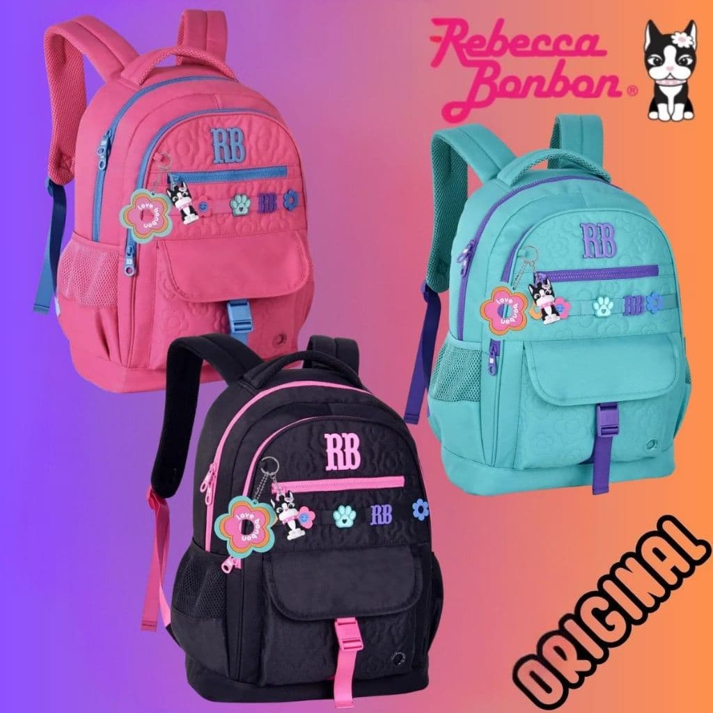 Mochila De Escola Infantil Menina Rebecca Bonbon Original Bolsa De Costas Juvenil