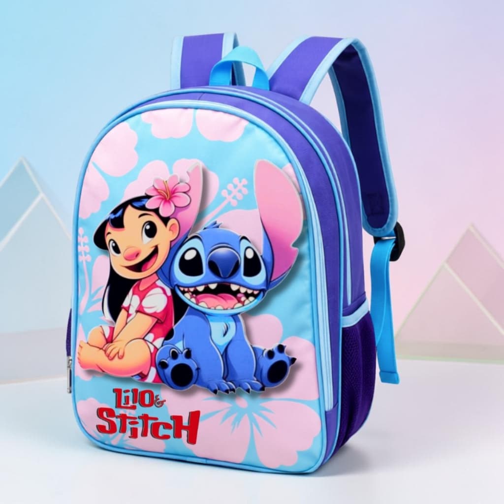 Mochila Escolar Infantil feminina Menina Bolsa Grande Lilo Stitch