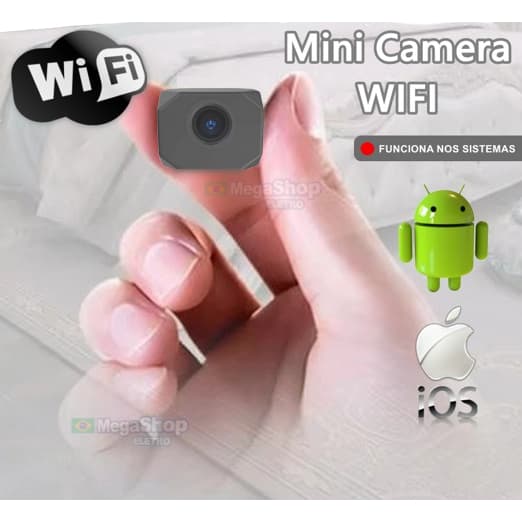 Micro Mini Camera De Segurança Wi-Fi Por Aplicativo para iPhone IOS e Android