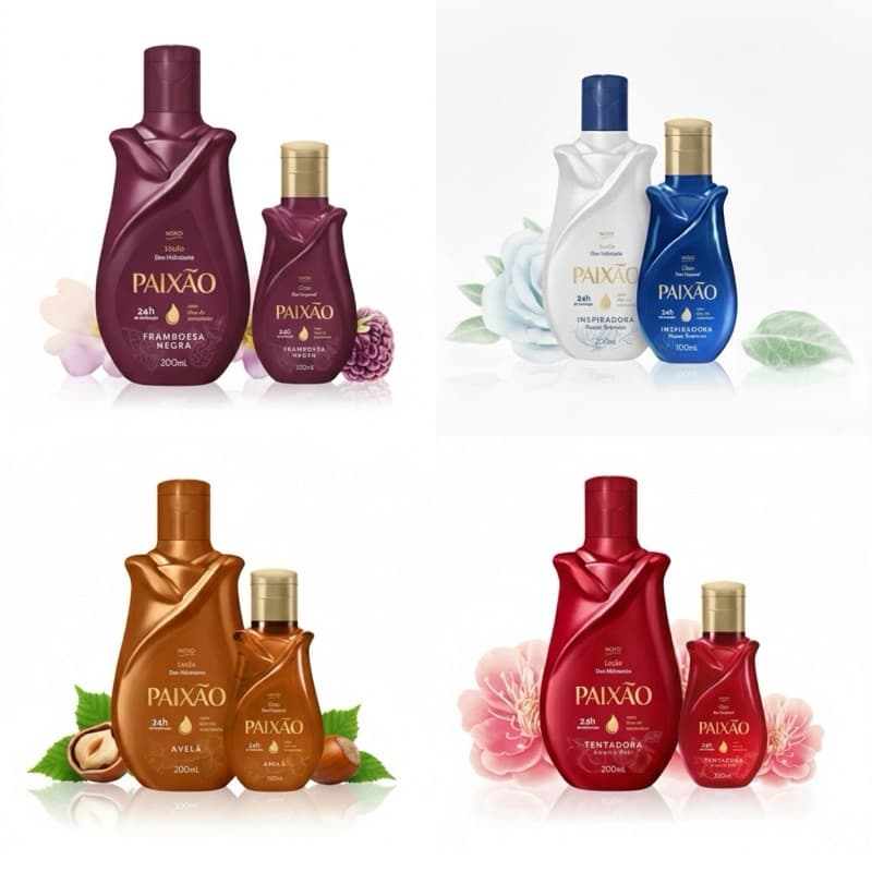 Kit Paixão  Creme Hidratante 200ml + Óleo Corporal 100ml