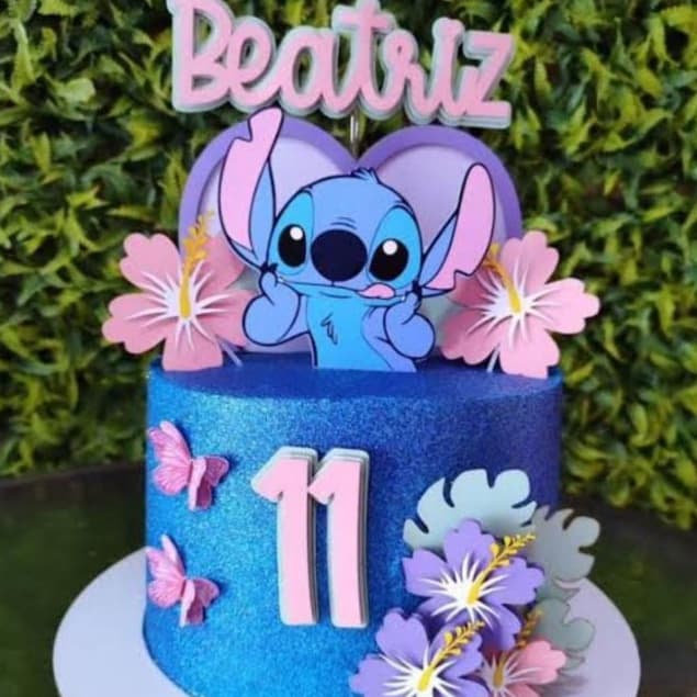 Topo de Bolo do Stith e Angel Decoraçao aniversario