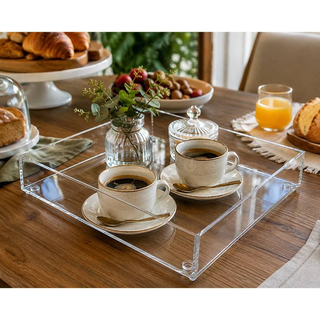 Bandeja Acrílico Cristal 6mm – Multiuso Decoração