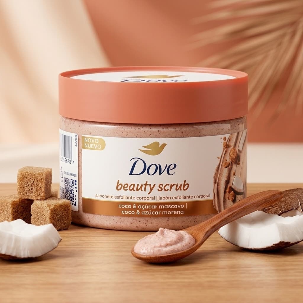 Dove Beauty Scrub Esfoliante Corporal Coco e Açúcar Mascavo 280g