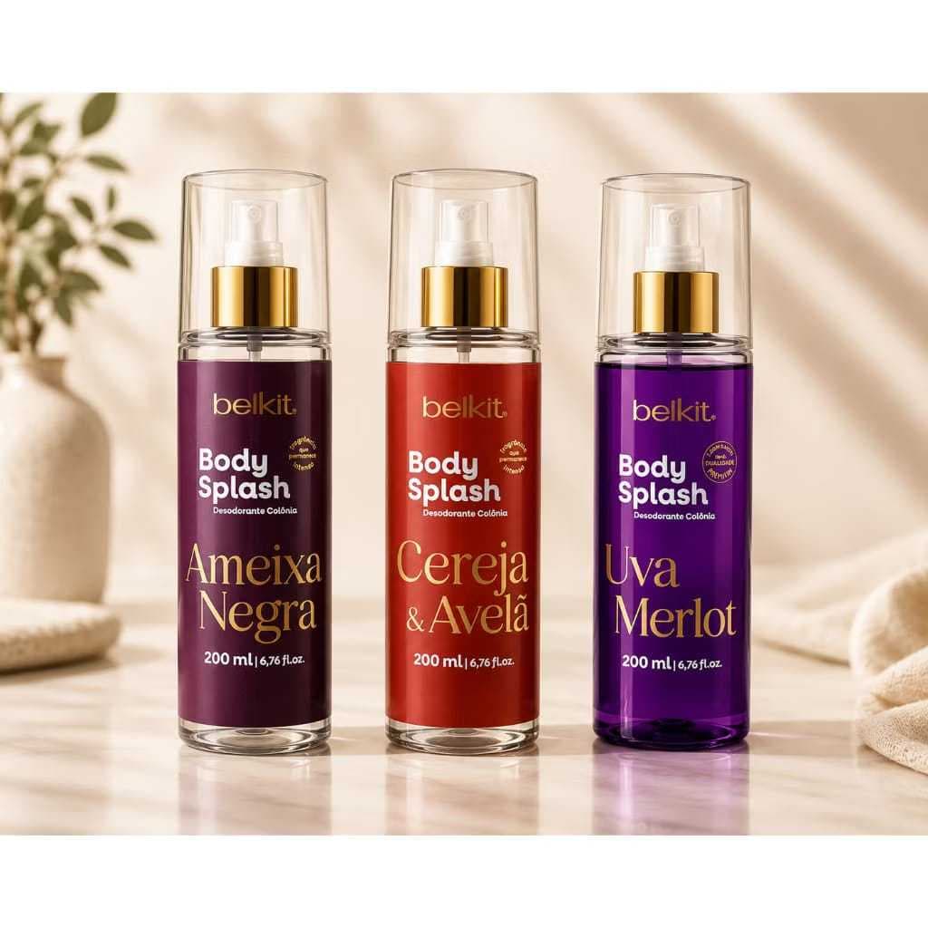 Body Splash 200ml Alta Fixação - Desodorante Colônia - Perfume Corporal - Colônia Belkit
