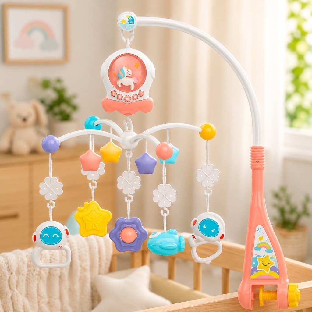 Móbile Unicórnio Baby Musical para Berço Guta Guti DM Toys DMBB0157