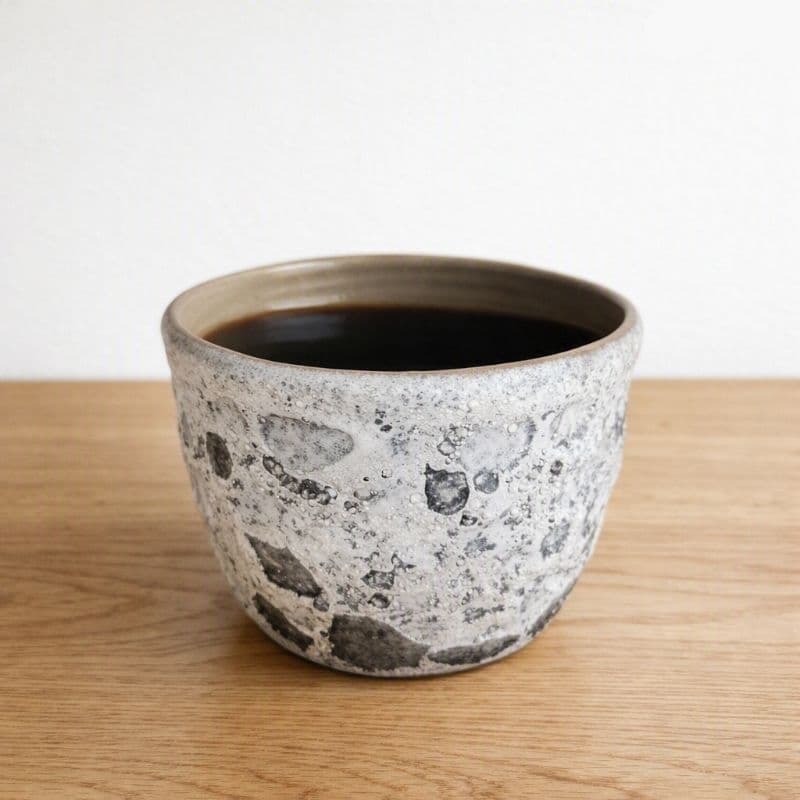 Cachepot Vaso de Cerâmica Decorativo Rústico Branco e Cinza para Plantas e Decoração de Ambientes Moderno