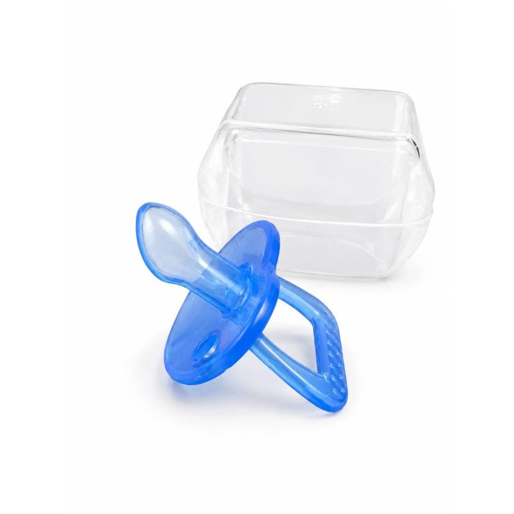 Chupeta Tetê Azul - Silicone Macio, Sem Toxinas, Fácil de Limpar