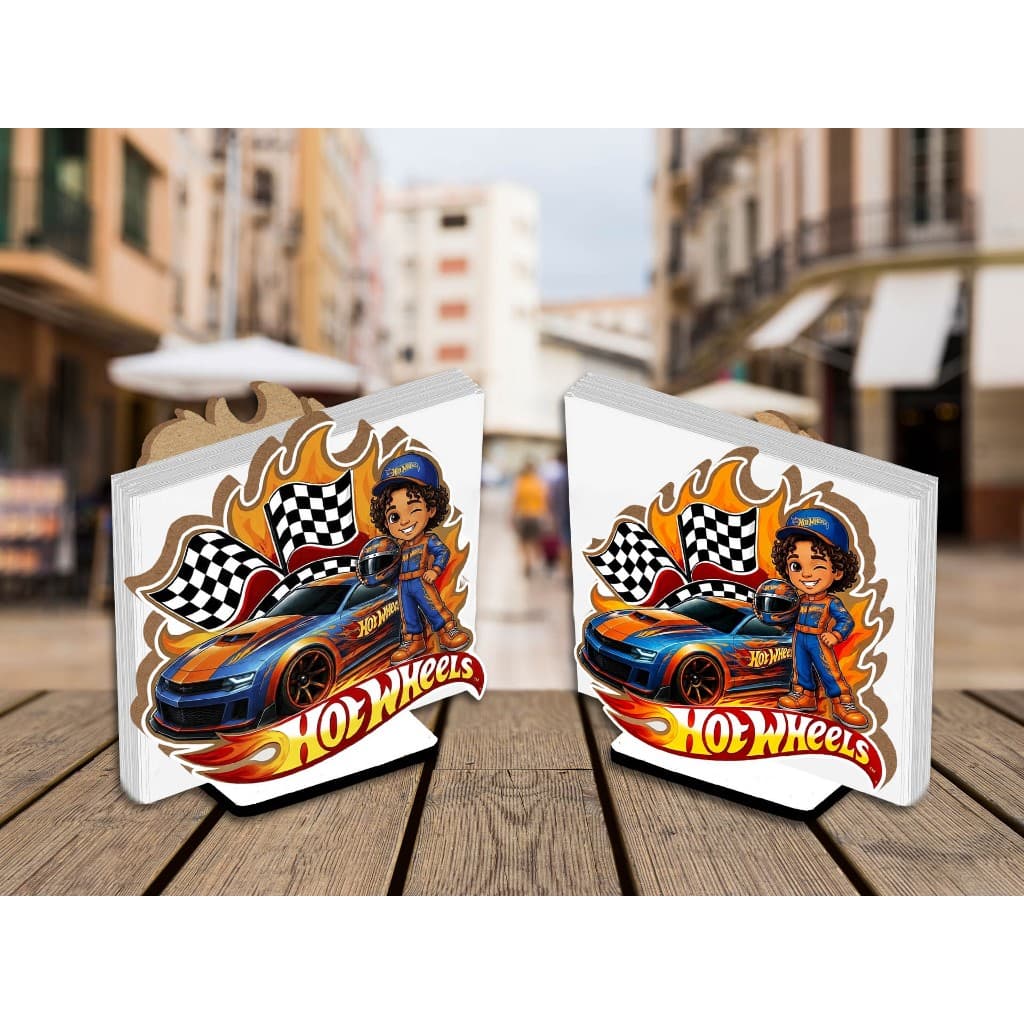 Kit 10 Centro de Mesa Porta Guardanapo Hot Wheels 2