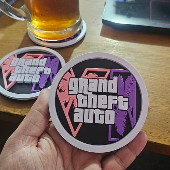 Porta Copo GTA VI auto relevo – Impressão 3D