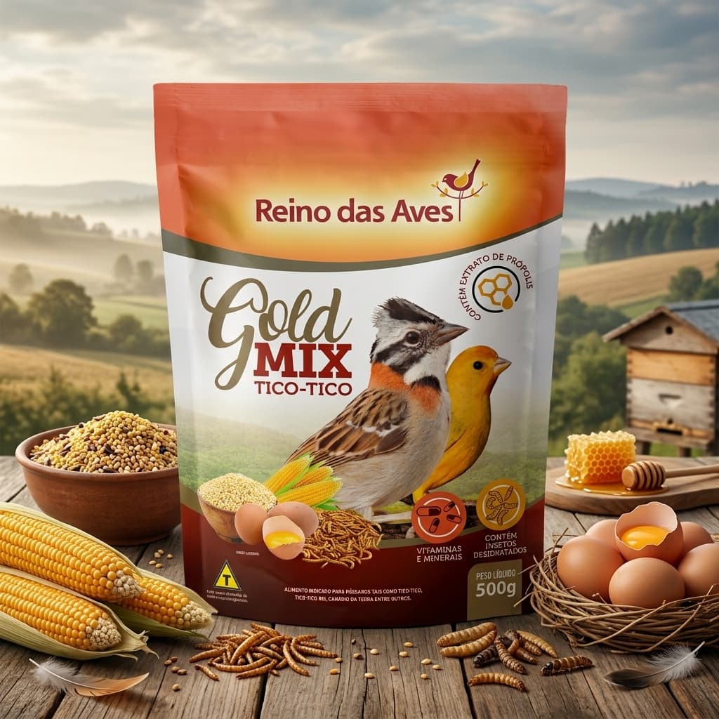 Ração Gold Mix Tico-Tico 500g Alimento para Aves