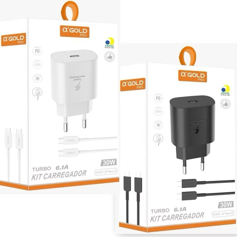 Kit Carregador Turbo α’GOLD PRO 30W – 6.1A
