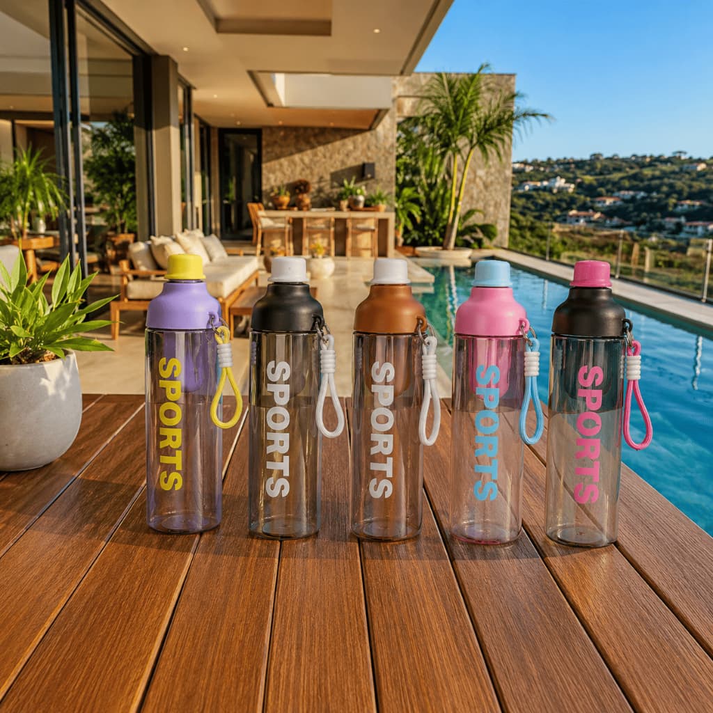 Garrafa Squeeze Esportiva 800ml com Alça | Garrafa de Água BPA Free para Academia, Escola, Corrida, Bike, Fitness