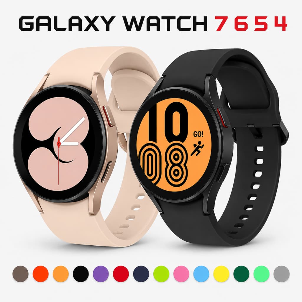 Pulseira de Silicone para Galaxy Watch 7 6 5 4 Samsung