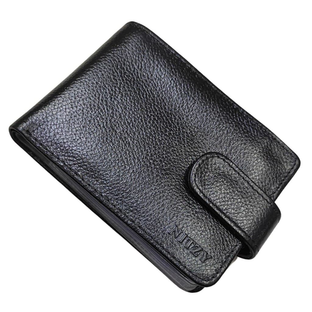 Carteira Masculina Em couro Legítimo Nitzy Original Nacional 12x9 cm mod 570