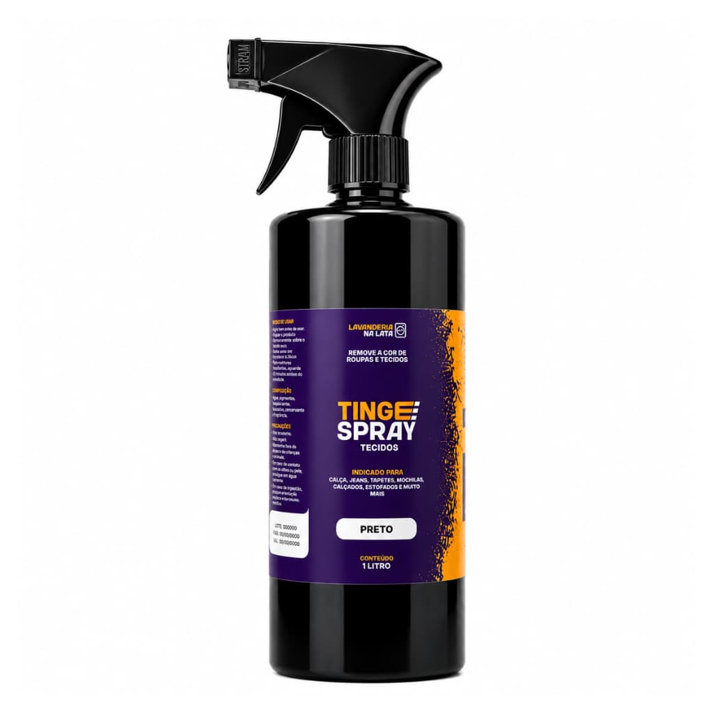 Tinta de Tecidos Roupas Estofados Carpetes - Tingespray Refil 1L