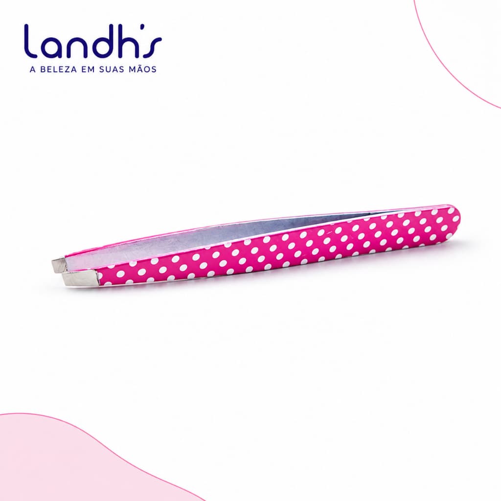 Pinça Reta Rosa Estampada - Tenha Sobrancelhas Perfeitas!