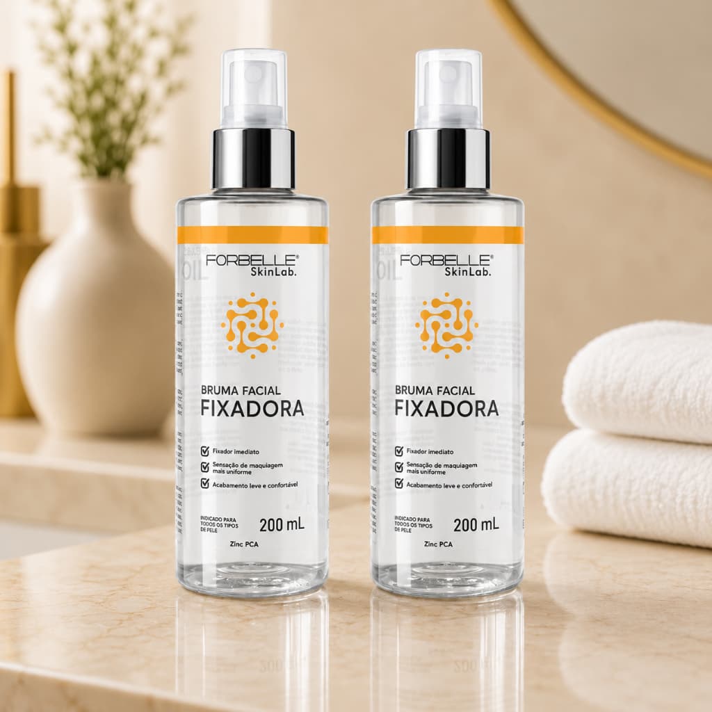 Kit 2 Bruma Facial Fixadora Forbelle SkinLab 200ml com Zinc PCA - Spray Fixador de Maquiagem