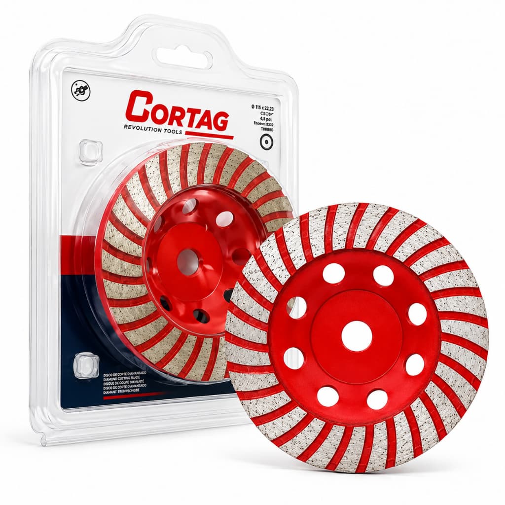 Disco Cortag 61753 Desbaste Rebolo Diamantado Concreto 115mm Turbo