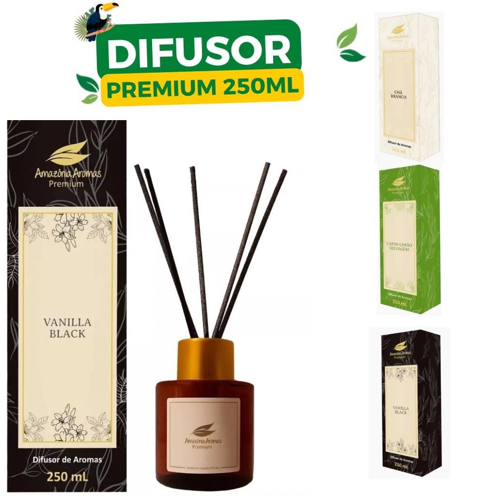 Aromatizador Difusor Premium 250ML Amazônia Aromas perfume de Ambiente