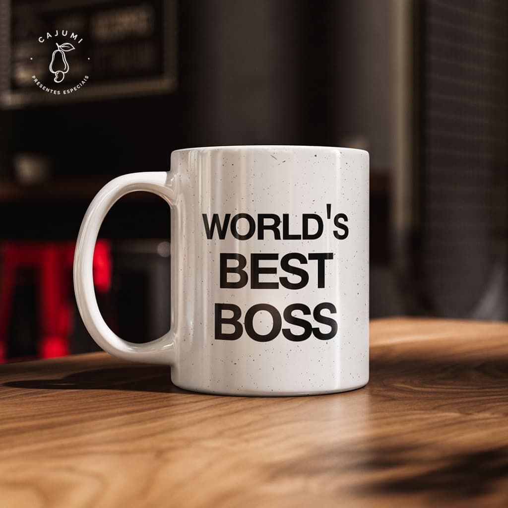 Caneca World's Best Boss | Caneca de Presente Para Fãs da Série Chefe | THE OFFICE