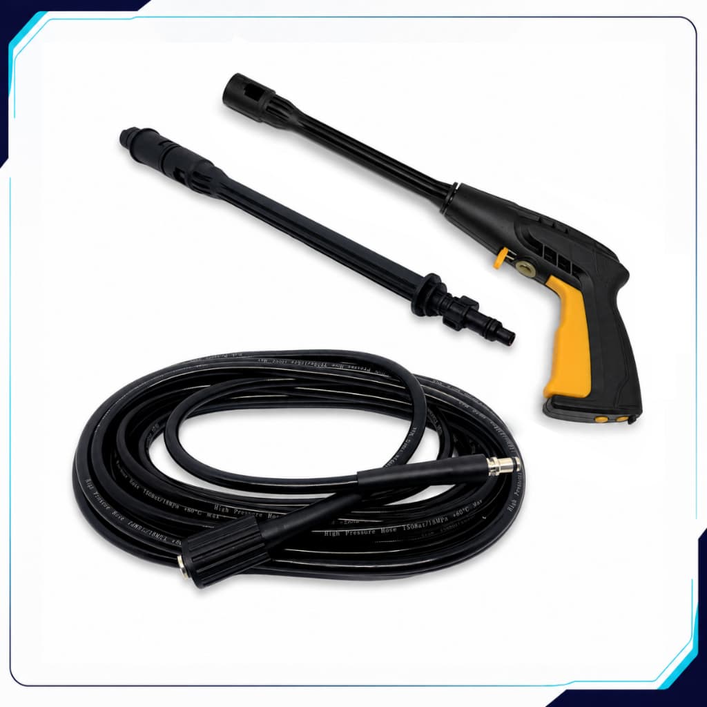 Kit Gatilho Pistola Com Lança e Mangueira Para Lavadoras Universal Alta Resistência Limpeza