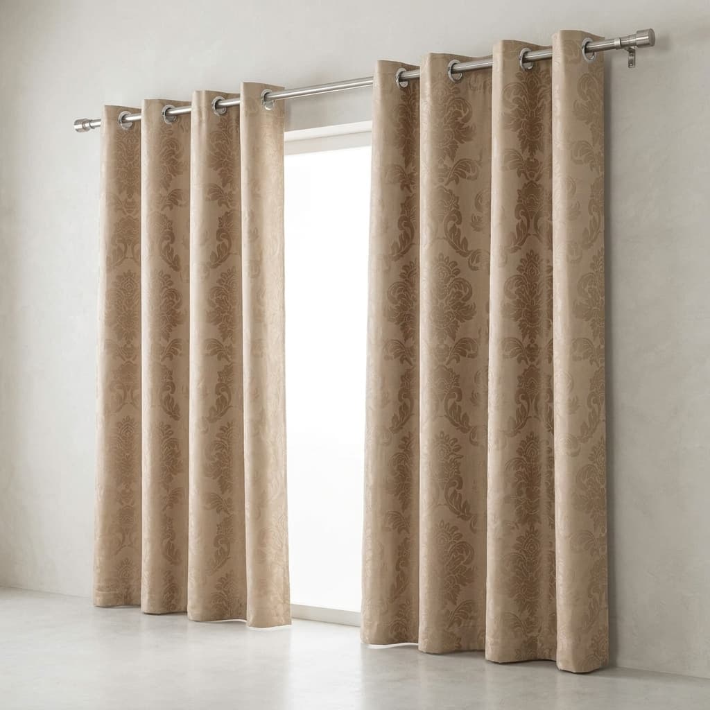 Cortina Jacquard para Sala e Quarto, Elegante e Sofisticada – Larguras de 2 a 6 Metros