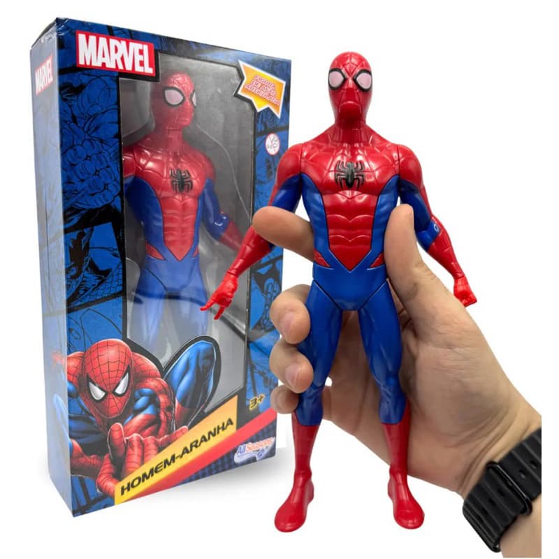 Boneco Marvel Figura de Ação Articulada | Homem-Aranha Hulk Wolverine Groot e Mais