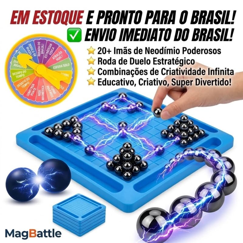 Jogo Xadrez Magnetico Esferas Tabuleiro Imã Educacional Brinquedo Infantil Interativo Família-Pronta Entrega Brasil