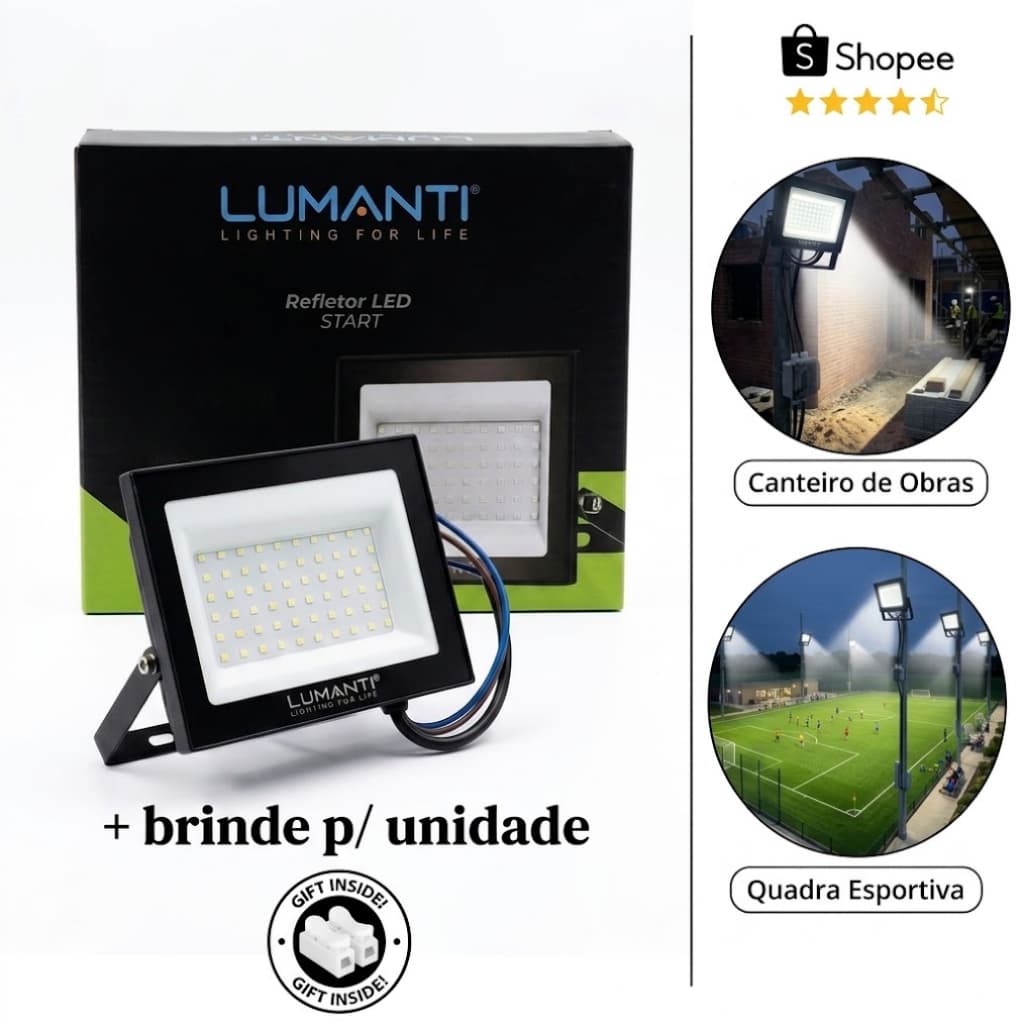 Holofote Refletor Led Alta Potencia 100w Lumanti IP65 Bivolt