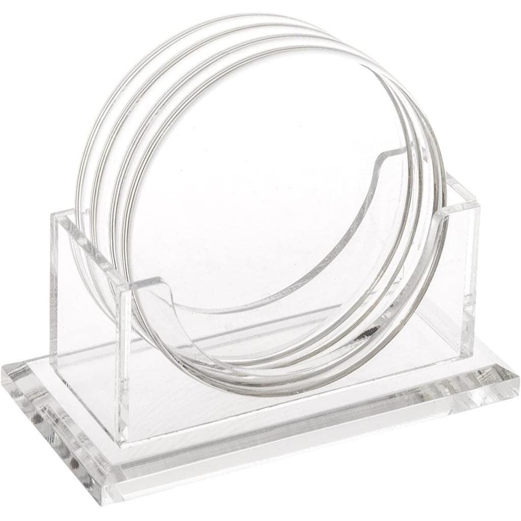 Porta Copos em Acrílico Transparente Preto Branco Kit Organizador Mesa Personalizado LUME°