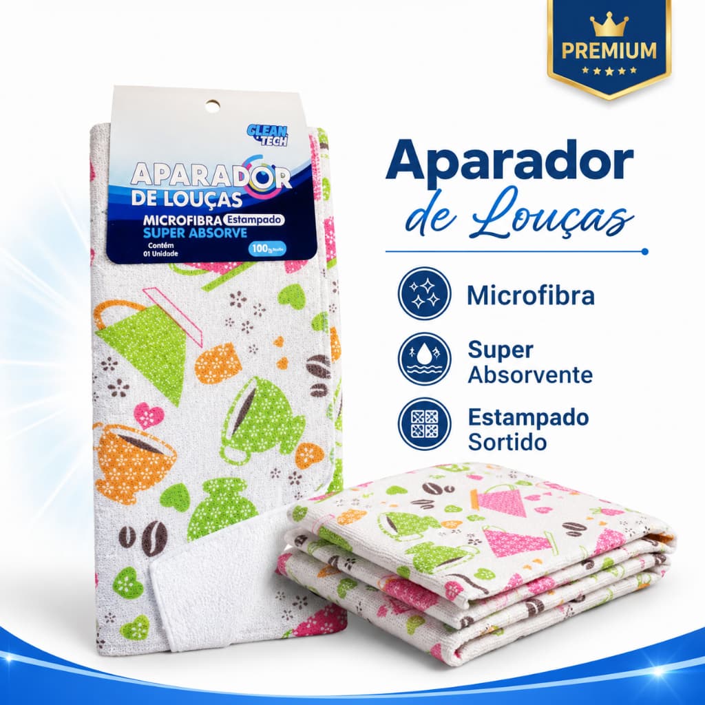 Tapete Escorredor Aparador de Louças Microfibra Super Absorvente Estampado para Pia Cozinha Secagem Rápida
